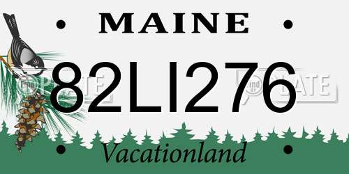 82LI276 Maine License Plate