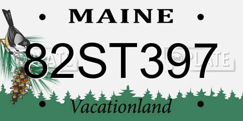 82ST397 Maine License Plate