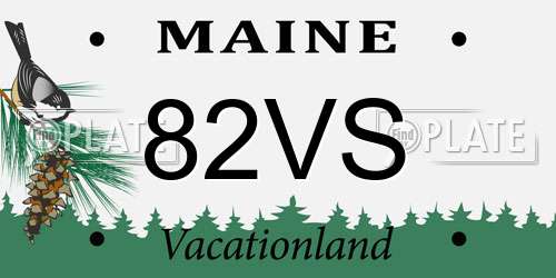 82VS Maine License Plate