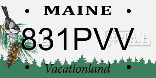 831PVV Maine License Plate