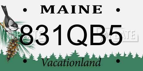 831QB5 Maine License Plate
