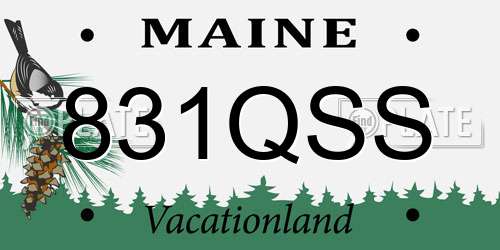 831QSS Maine License Plate