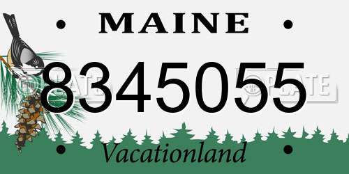 8345055 Maine License Plate