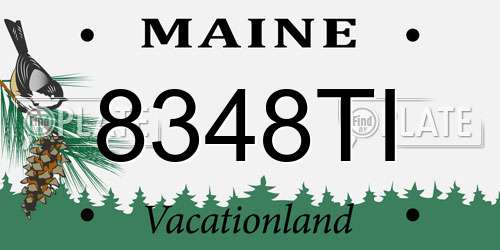 8348TI Maine License Plate