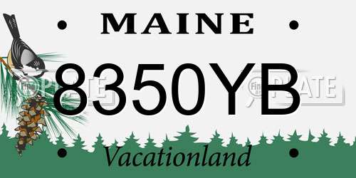 8350YB Maine License Plate