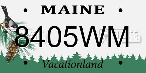 8405WM Maine License Plate