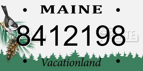 8412198 Maine License Plate