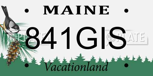 841GIS Maine License Plate
