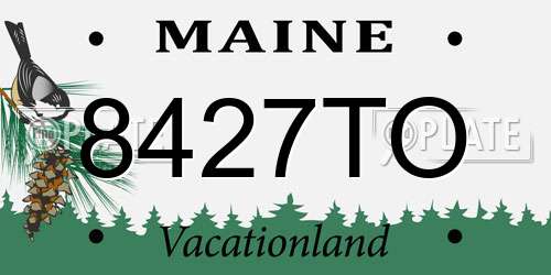 8427TO Maine License Plate