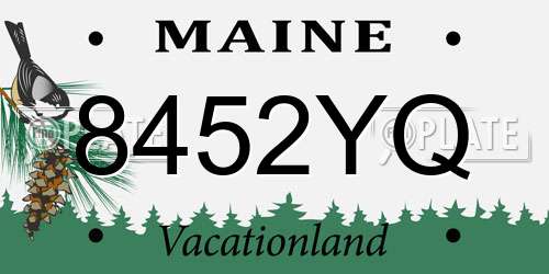 8452YQ Maine License Plate