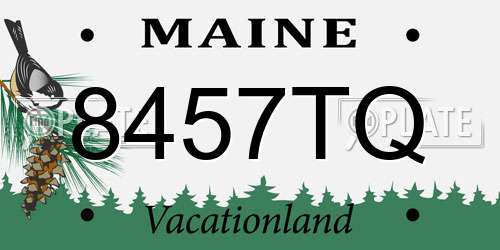 8457TQ Maine License Plate