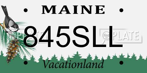 845SLL Maine License Plate