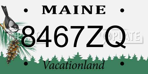 8467ZQ Maine License Plate
