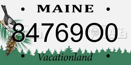 84769O0 Maine License Plate