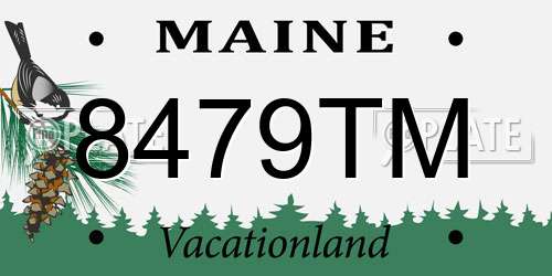 8479TM Maine License Plate