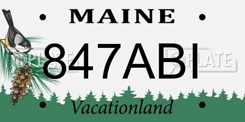 847ABI Maine License Plate