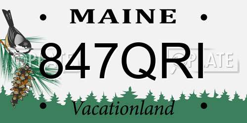 847QRI Maine License Plate