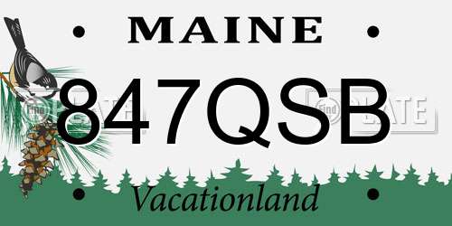 847QSB Maine License Plate
