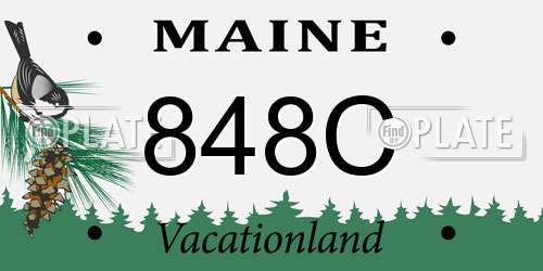 848C Maine License Plate