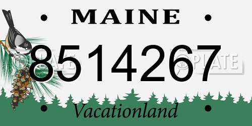 8514267 Maine License Plate
