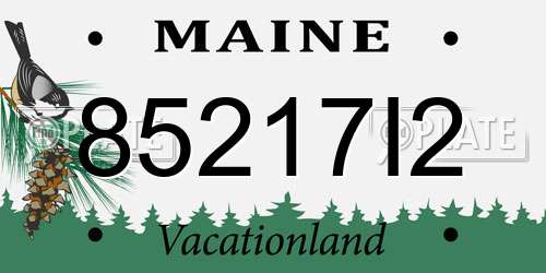 85217I2 Maine License Plate