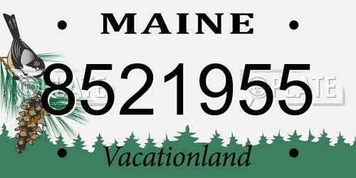 8521955 Maine License Plate