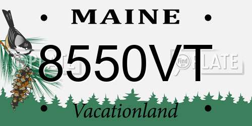 8550VT Maine License Plate