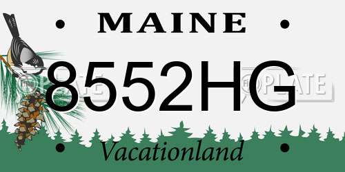 8552HG Maine License Plate