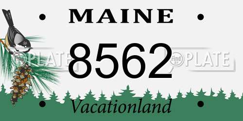 8562 Maine License Plate