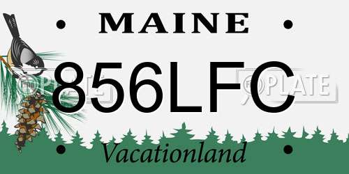 856LFC Maine License Plate