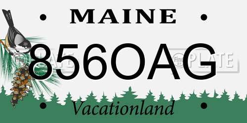 856OAG Maine License Plate