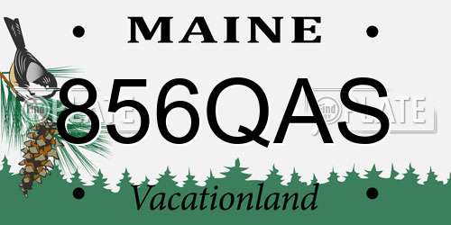 856QAS Maine License Plate
