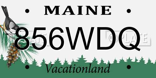 856WDQ Maine License Plate