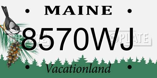 8570WJ Maine License Plate
