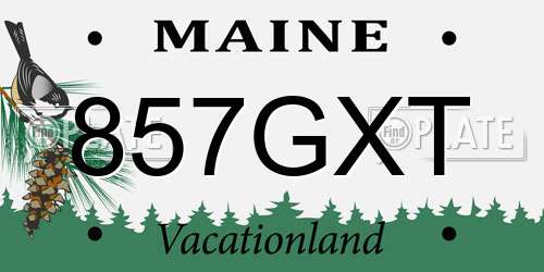 857GXT Maine License Plate