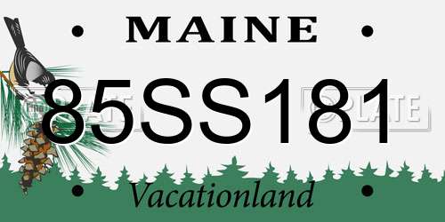 85SS181 Maine License Plate