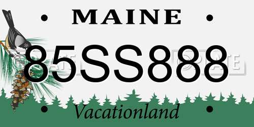 85SS888 Maine License Plate