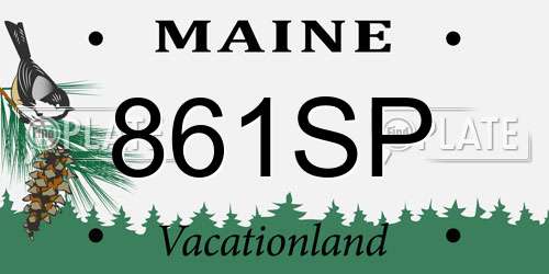 861SP Maine License Plate