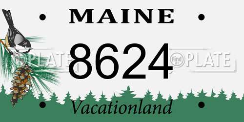 8624 Maine License Plate