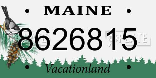 8626815 Maine License Plate
