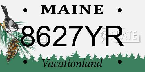 8627YR Maine License Plate