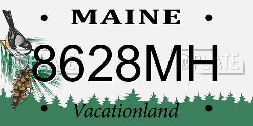 8628MH Maine License Plate