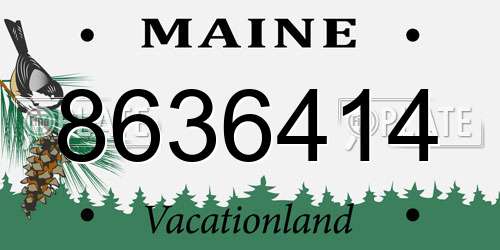 8636414 Maine License Plate