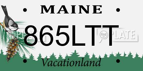 865LTT Maine License Plate