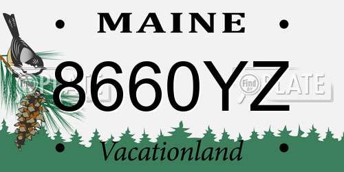 8660YZ Maine License Plate