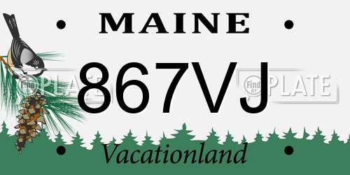 867VJ Maine License Plate