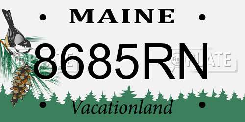 8685RN Maine License Plate