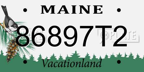 86897T2 Maine License Plate