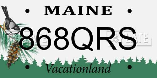 868QRS Maine License Plate