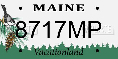 8717MP Maine License Plate